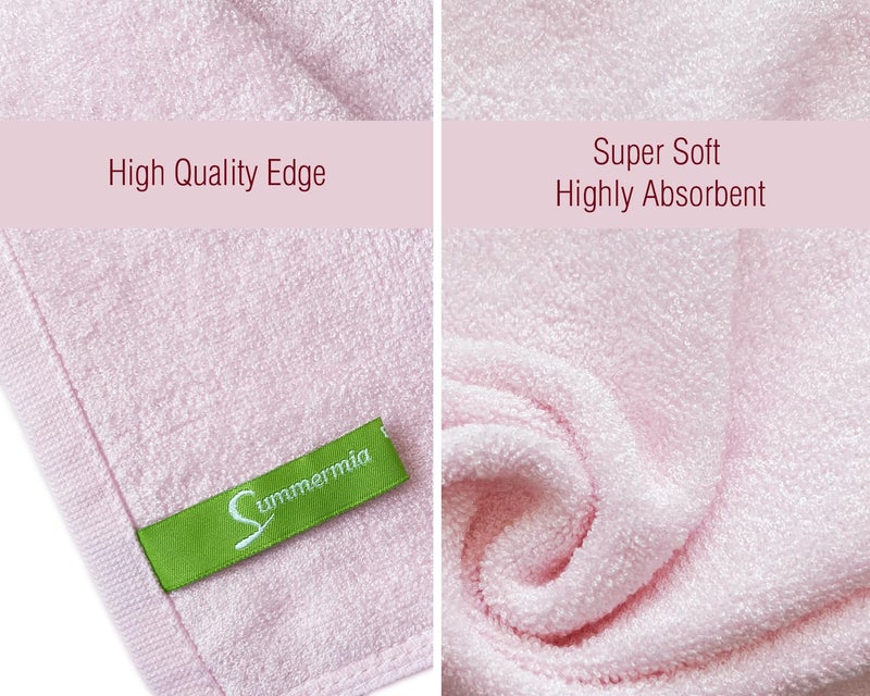 SUMMERMIA 12 Pack Washcloths 13"" x 13"" - Soft Wash Cloths for Your Face Towel  Wash Cloths for Your Body (Pink) - Image 5